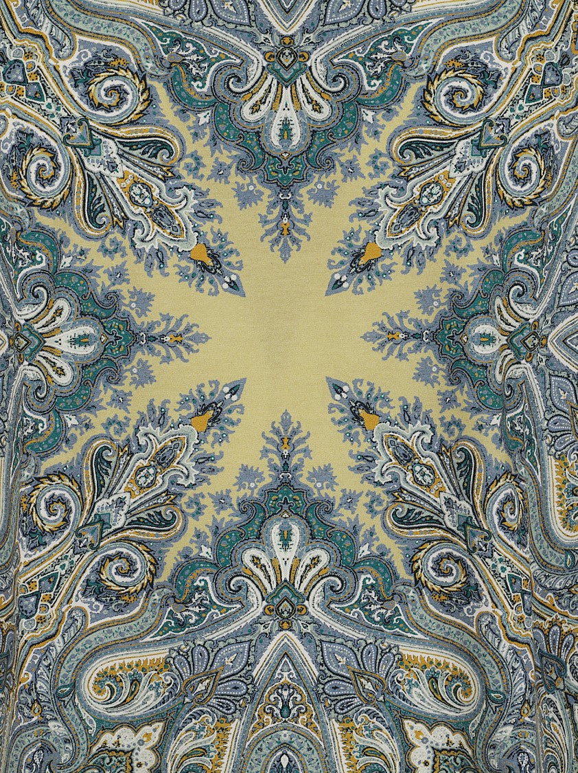 Etro Symmetrical Paisley Print Cotton T-Shirt