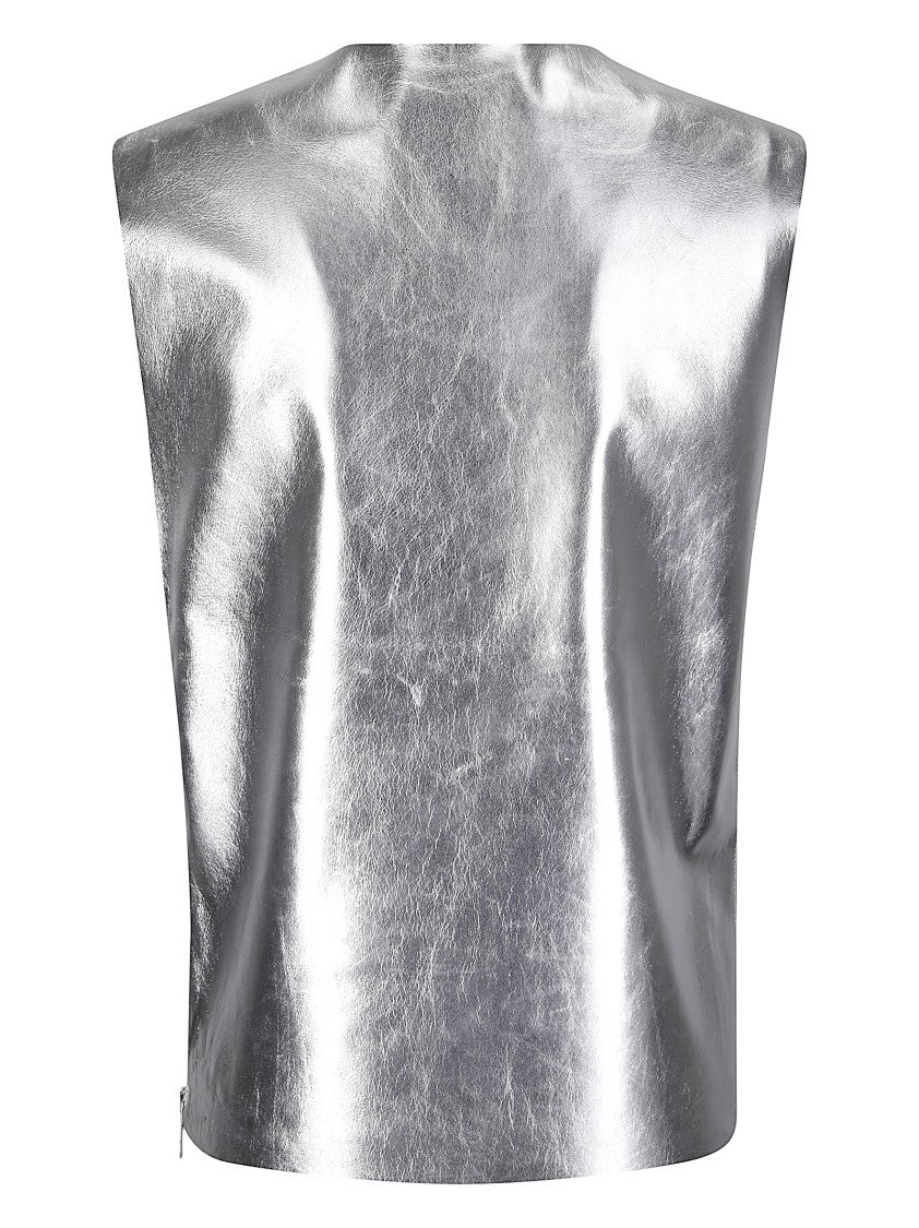 Niccolò Pasqualetti Fitted Sleeveless Tank Top With Round Neckline