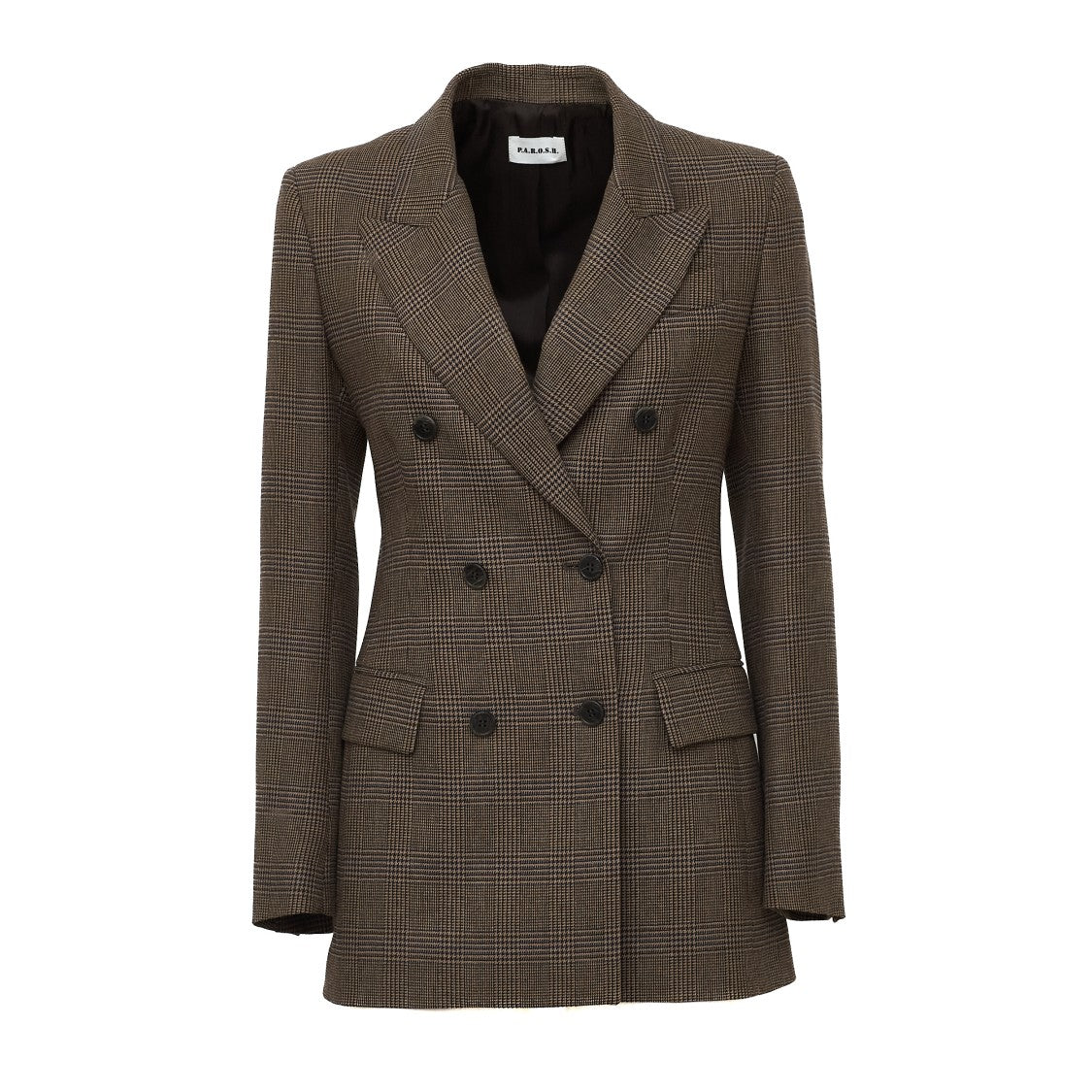 Parosh Glen Plaid Double-Breasted Prince Of Wales Blazer