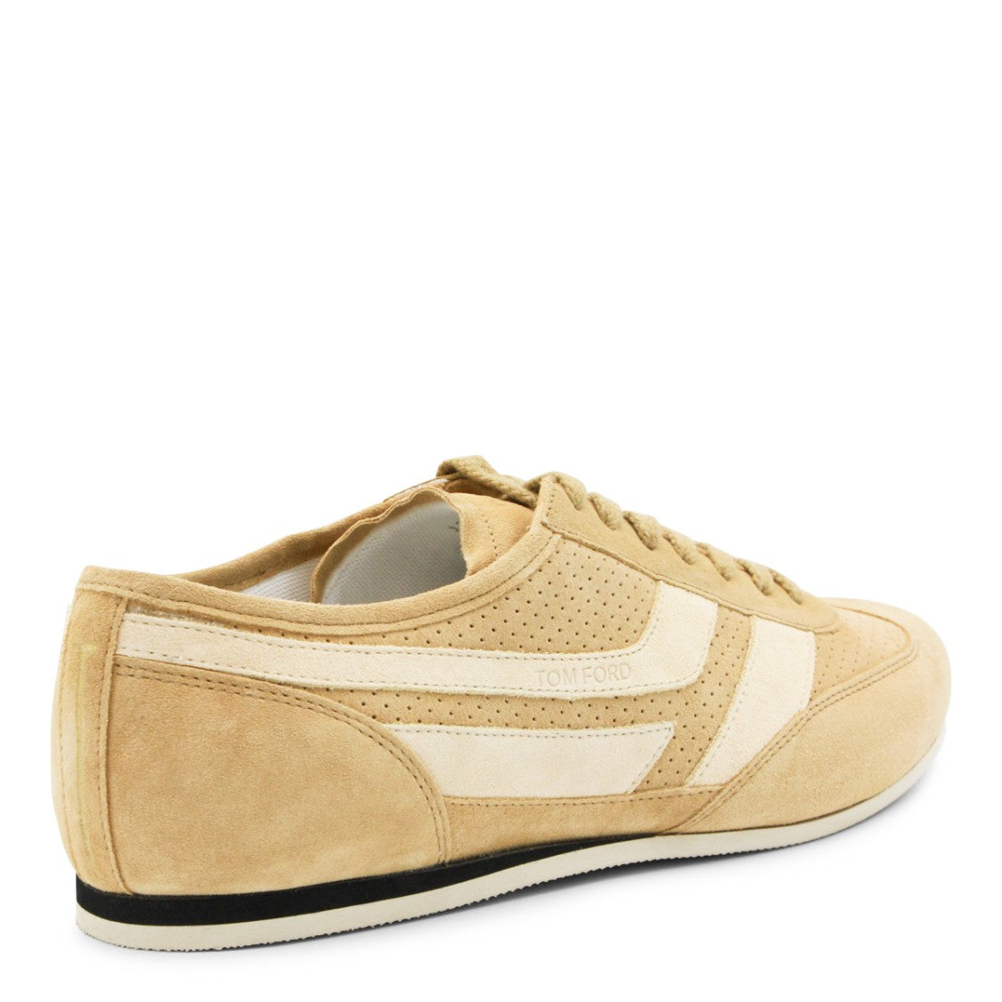 Tom Ford Sand Leather Paneled Design Sneakers