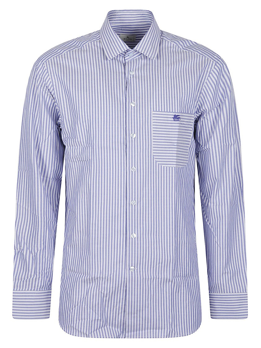 Etro Striped Long-Sleeve Cotton Shirt