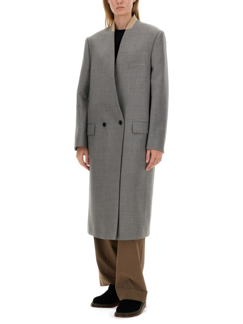 Moschino Tailored Grey Wool Coat
