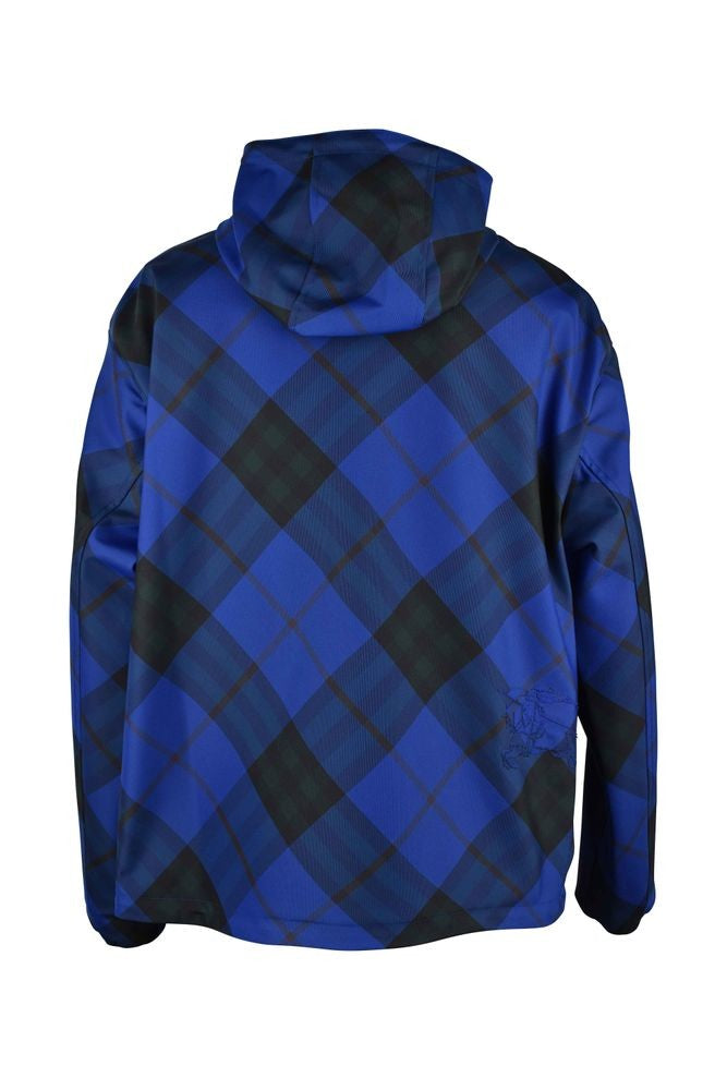 Burberry Plaid Hooded Jacket With Equestrian Embroidery