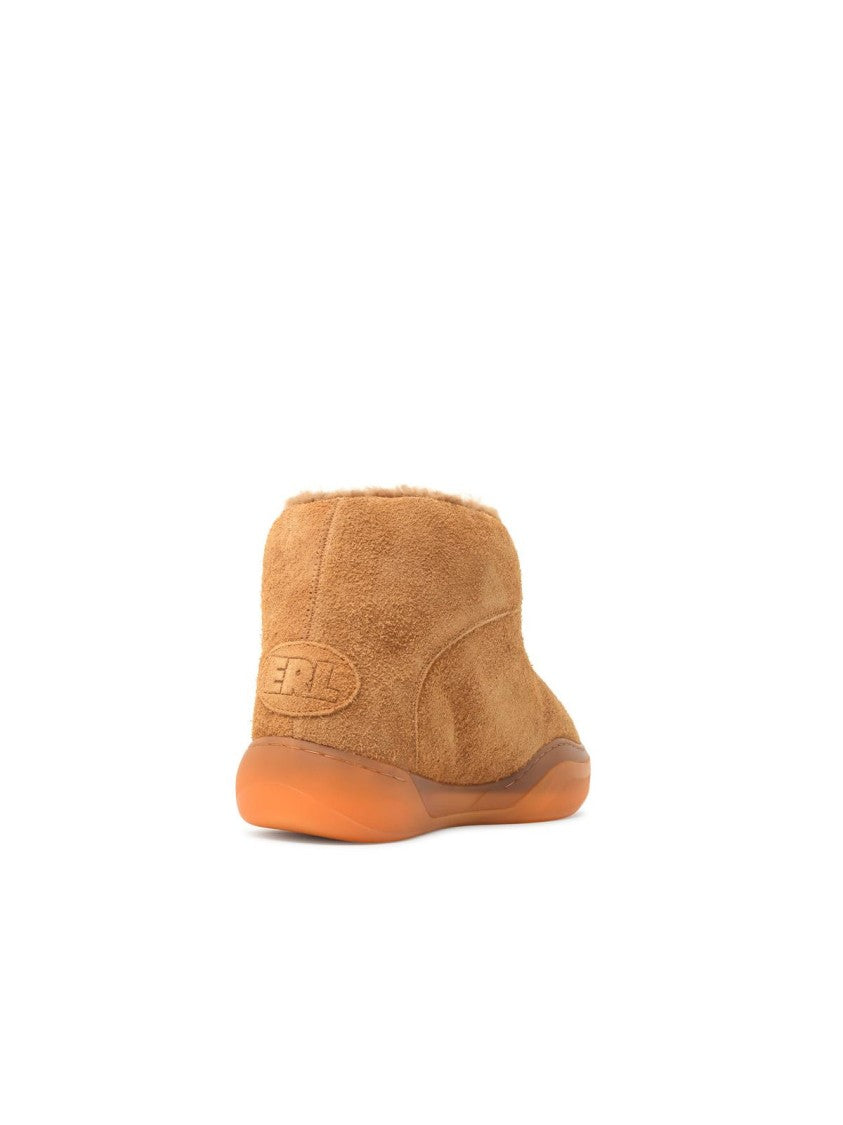 Erl 'Vamp' 'Natural' Suede Ankle Boots