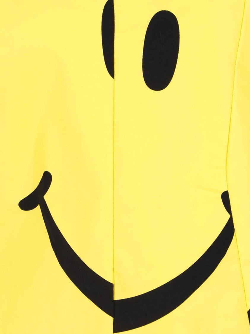 Moschino Black A-Line Smiley Graphic Mini Dress