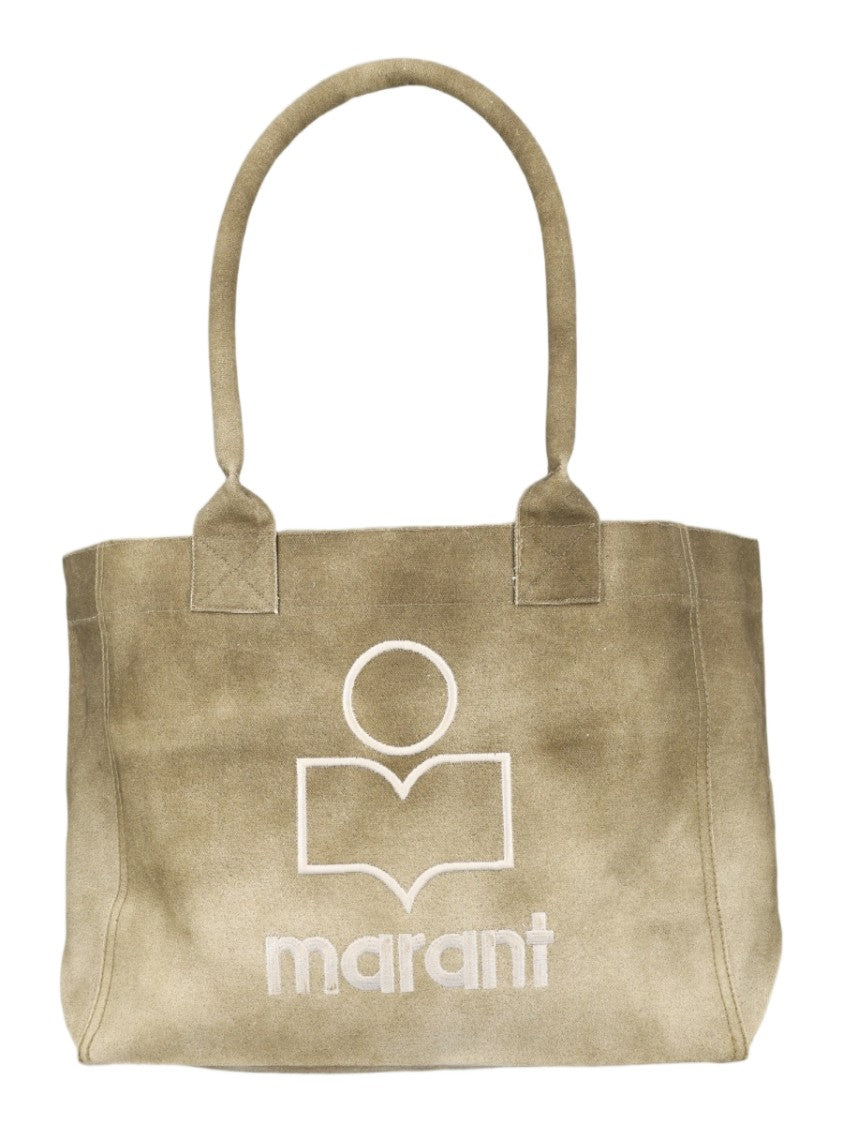 Isabel Marant Brown Embroidered Suede Tote Bag