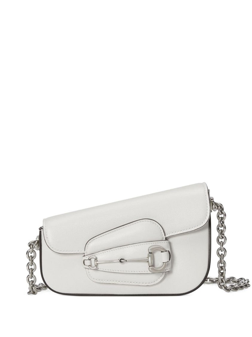 Gucci White Calf Leather Shoulder Bag