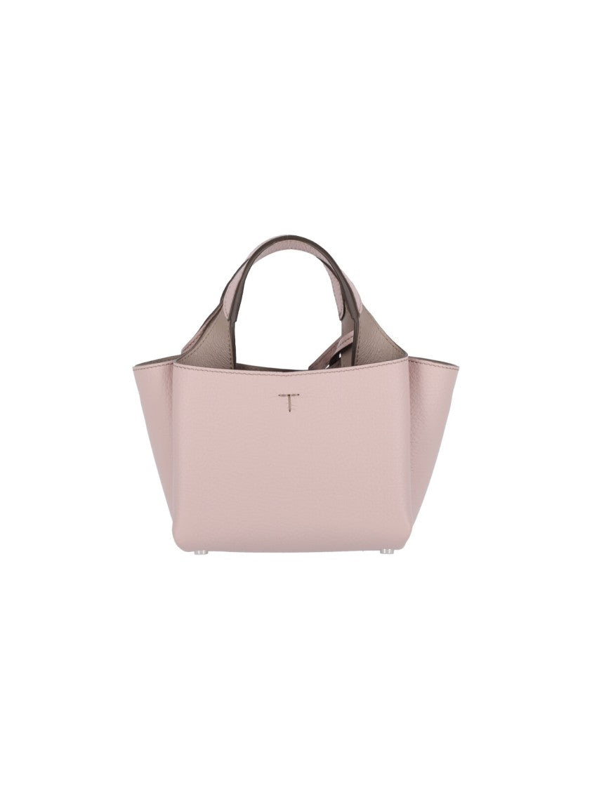 Tod's Micro Logo Shoulder Bag In Taupe Leather