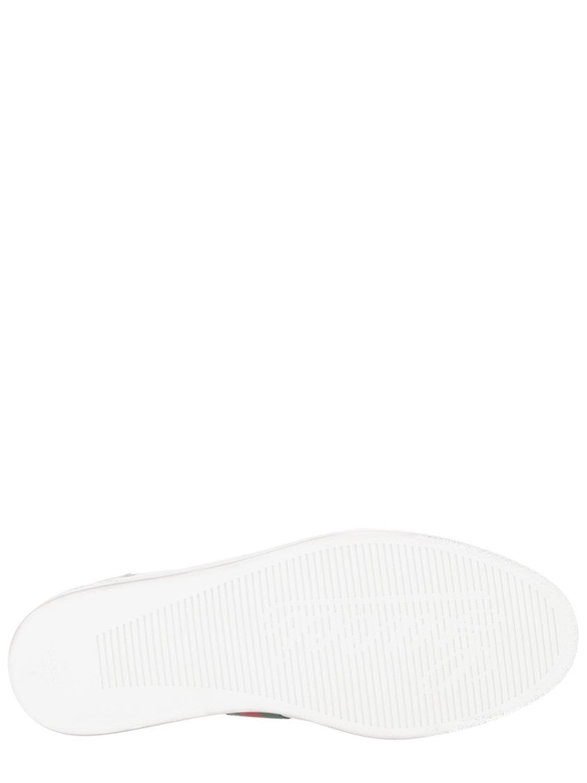 Gucci Stretch Webbing Low-Top Lambskin Sneakers