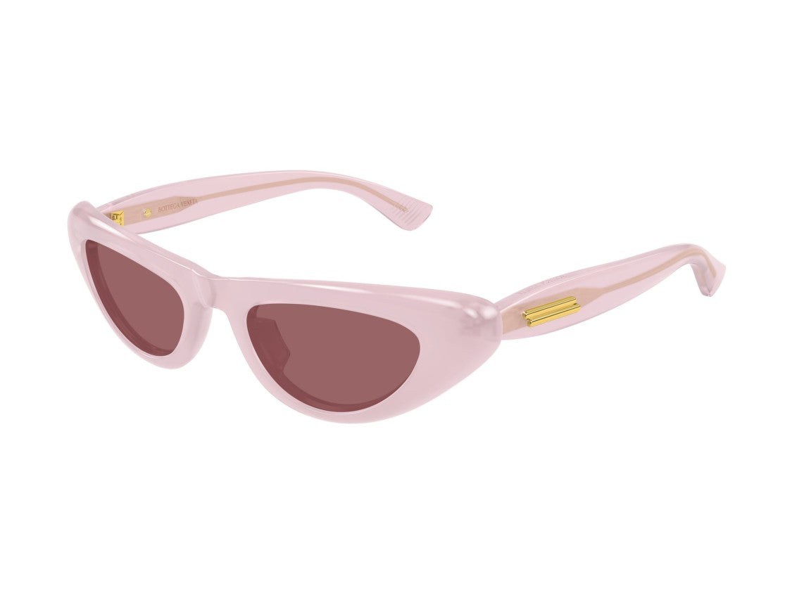Bottega Veneta Pink Bv1450s Translucent Acetate Bold Cat-Eye Sunglasses