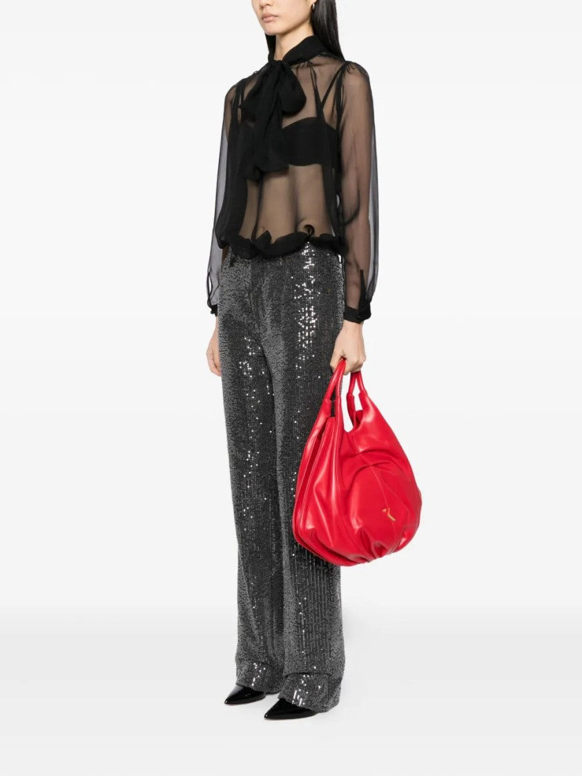 Saiid Kobeisy Sculptural Magenta Calfskin Bag