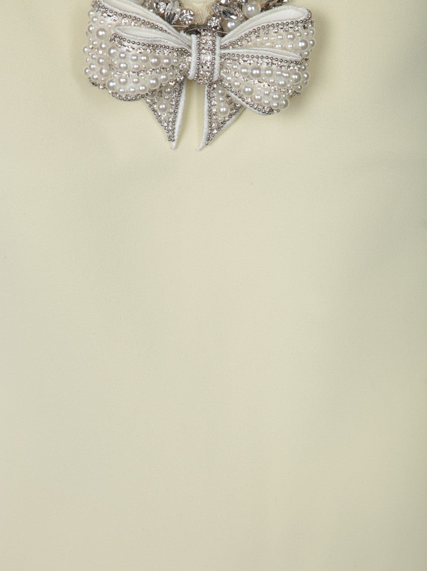 Self-Portrait Jewel Bow Detail Mini Dress