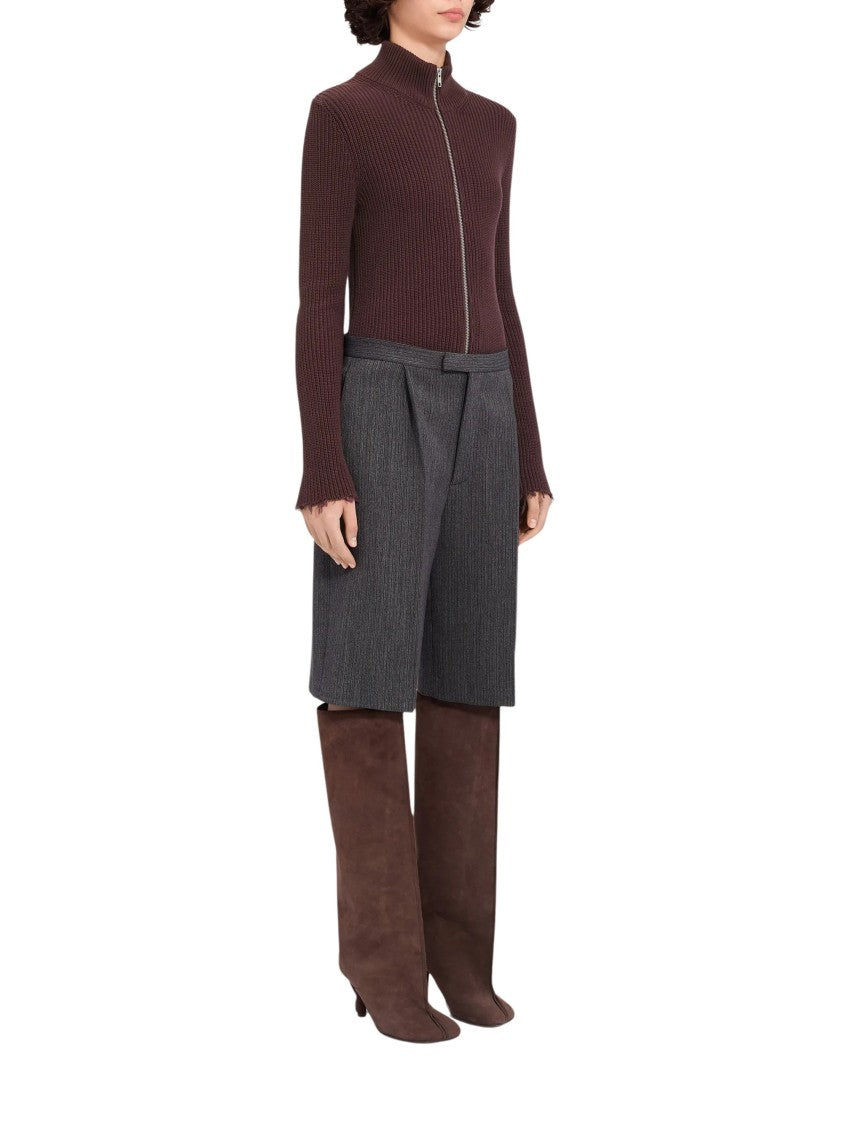 Mm6 By Maison Margiela Striped Tailored Wool-Blend Shorts