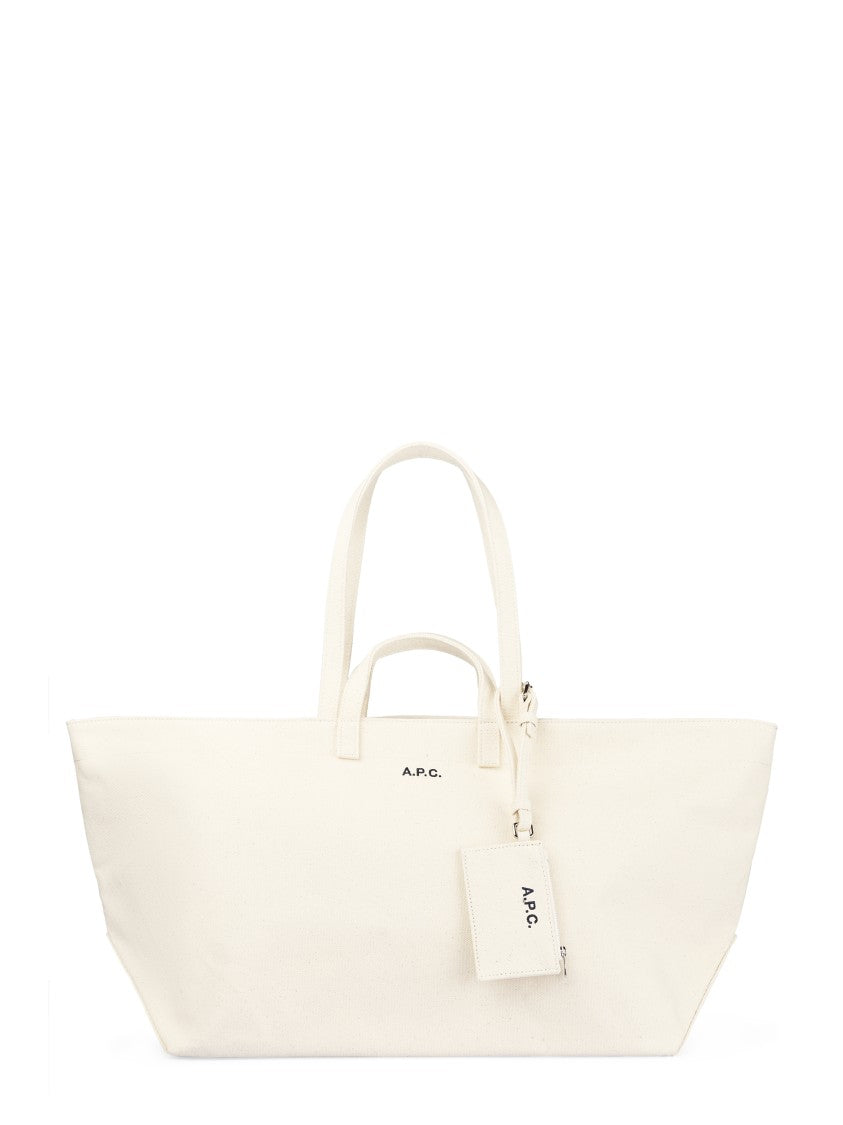 A.P.C. Le Drummer Embroidered Cotton Canvas Tote Bag