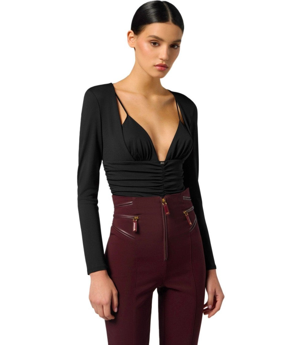 Elisabetta Franchi Black Bodysuit