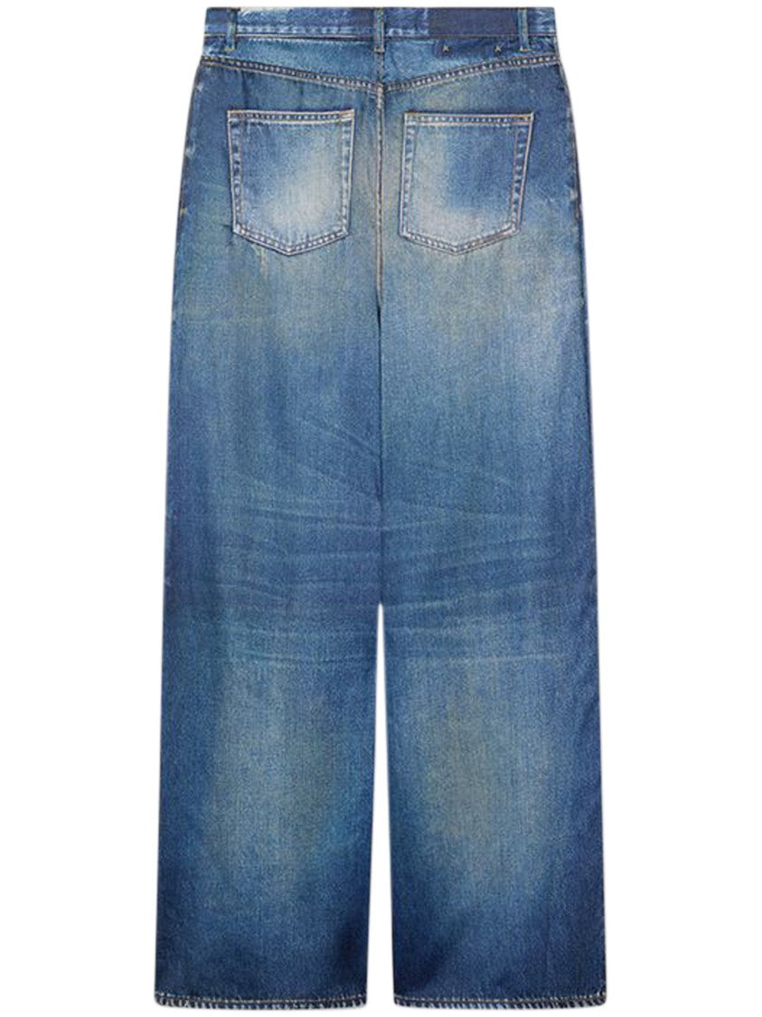 Golden Goose Faded Blue Classic Five-Pocket Wide-Leg Jeans
