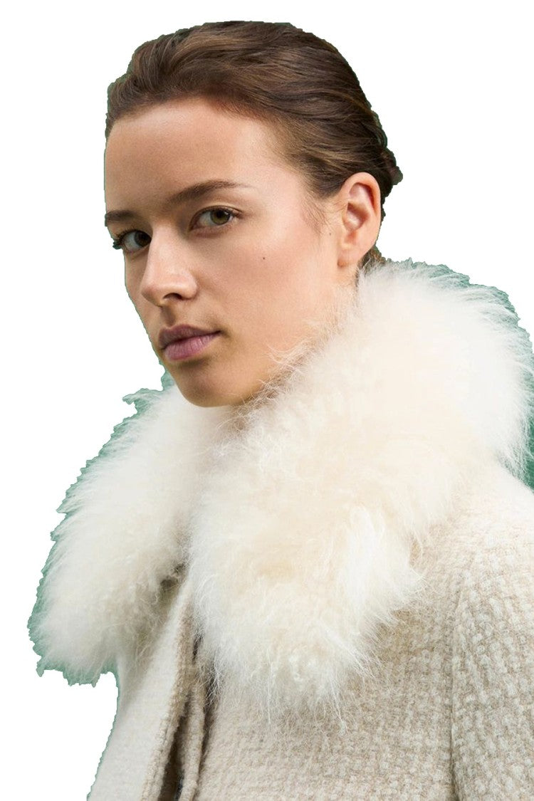 Peuterey Beige Coat With Fur Collar