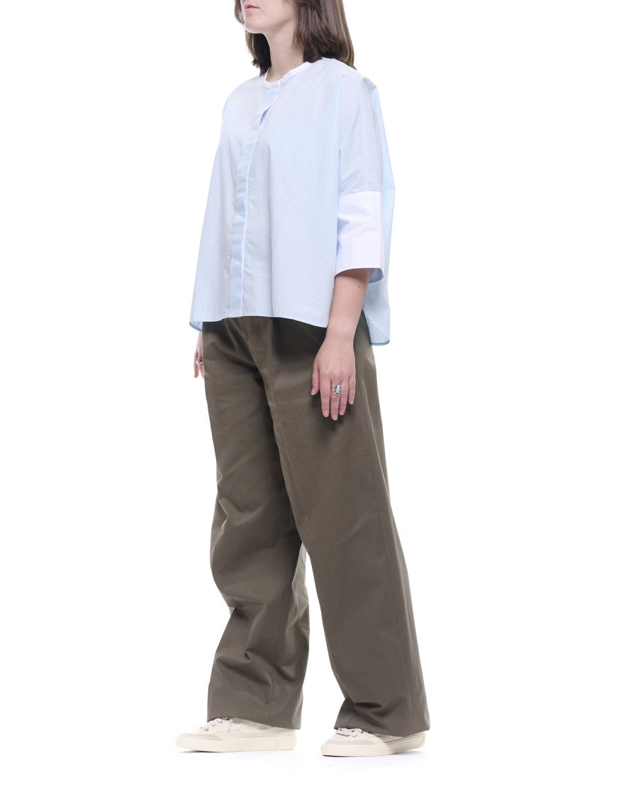Pomandère Sky Blue Oversize Cotton Shirt