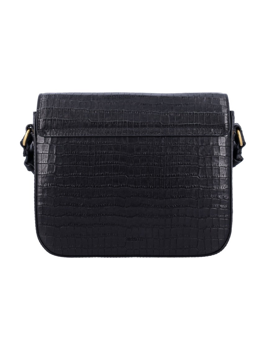 Sessun Sessùn Diviluz E Crocodile-Print Leather Box Bag