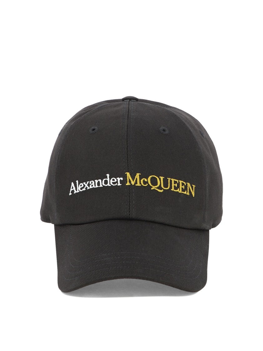 Alexander Mcqueen Black Cotton Baseball Cap