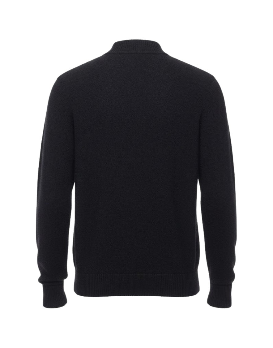 Atomofactory Black Brushed Crewneck Sweater