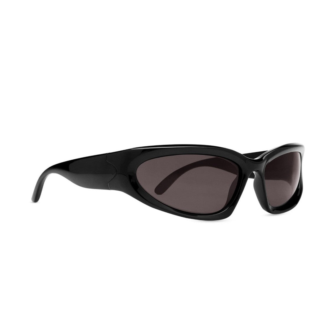 Balenciaga Black Swift Oval Celluloid Rectangular Sunglasses