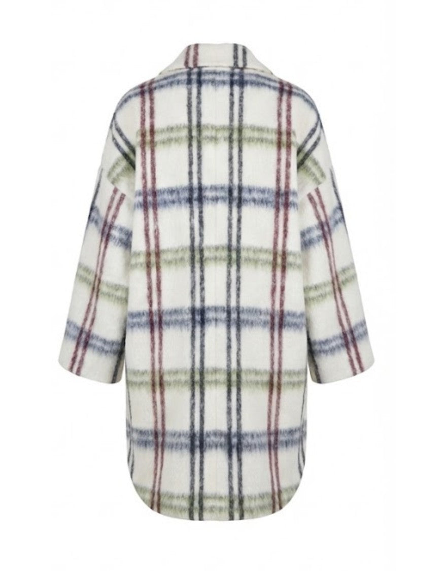 Hevo Monteleone Oversized Checked Wool Coat