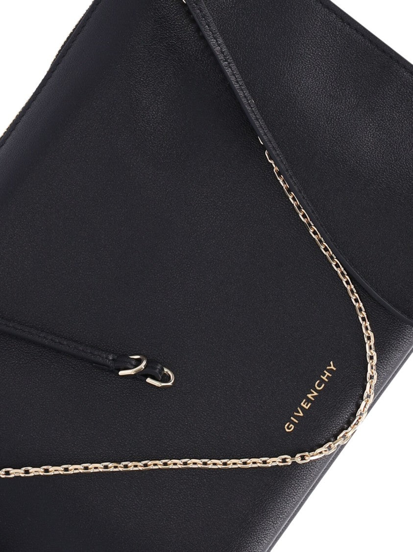 Givenchy Black Voyou Calfskin Leather Shoulder Bag