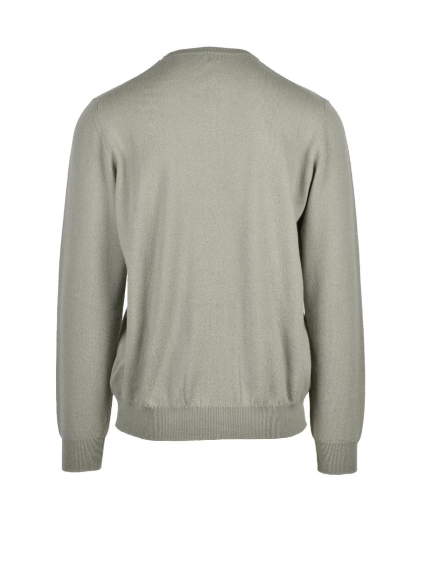 Alpha Studio Pistachio Green Cashmere Crewneck Pullover
