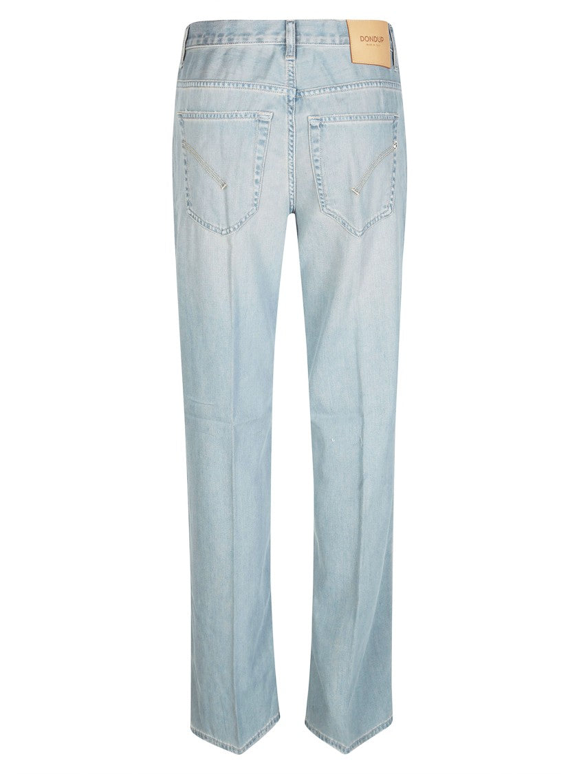 Dondup Light Wash Straight Leg Jeans