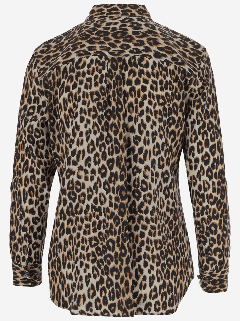 Equipment Leopard Silk Shirt