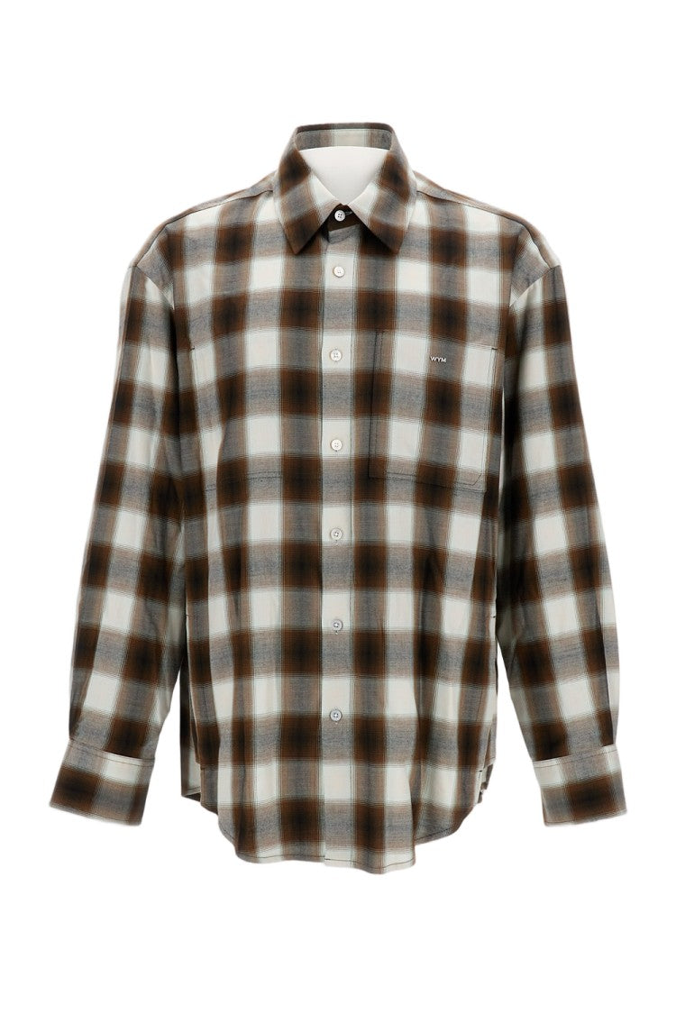 Wooyoungmi Checked Cotton And Cupro Shirt