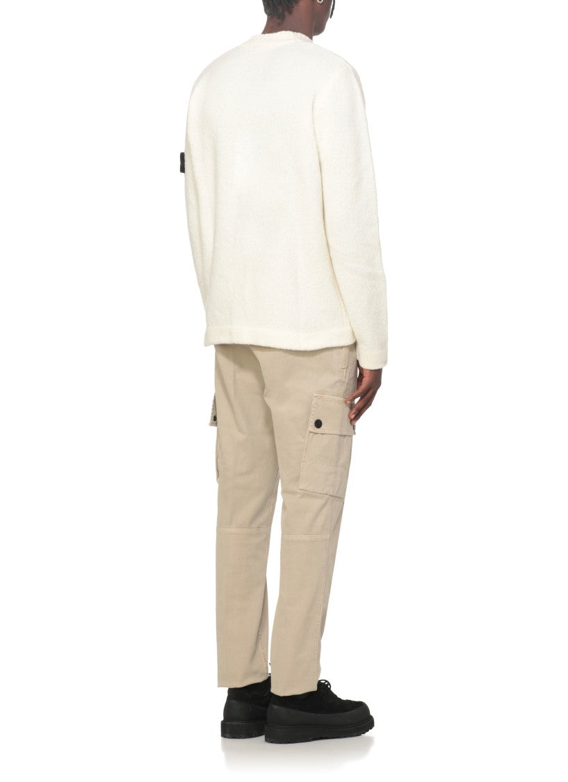 Stone Island Ivory Wool Sweater
