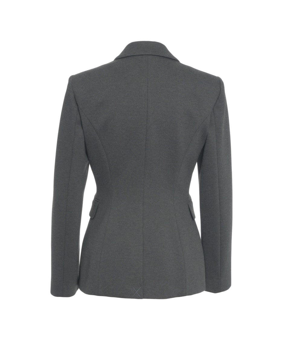 Liu Jo Tailored Grey Blazer With Notched Lapels