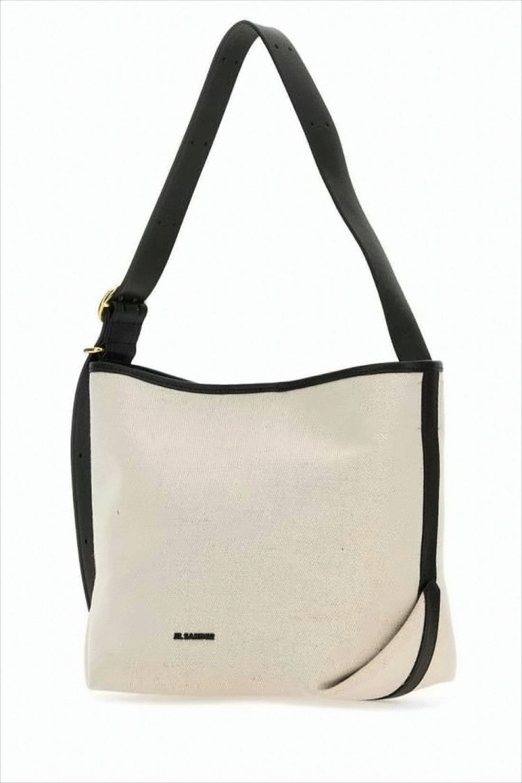Jil Sander Rectangular Shoulder Bag In Natural Jute