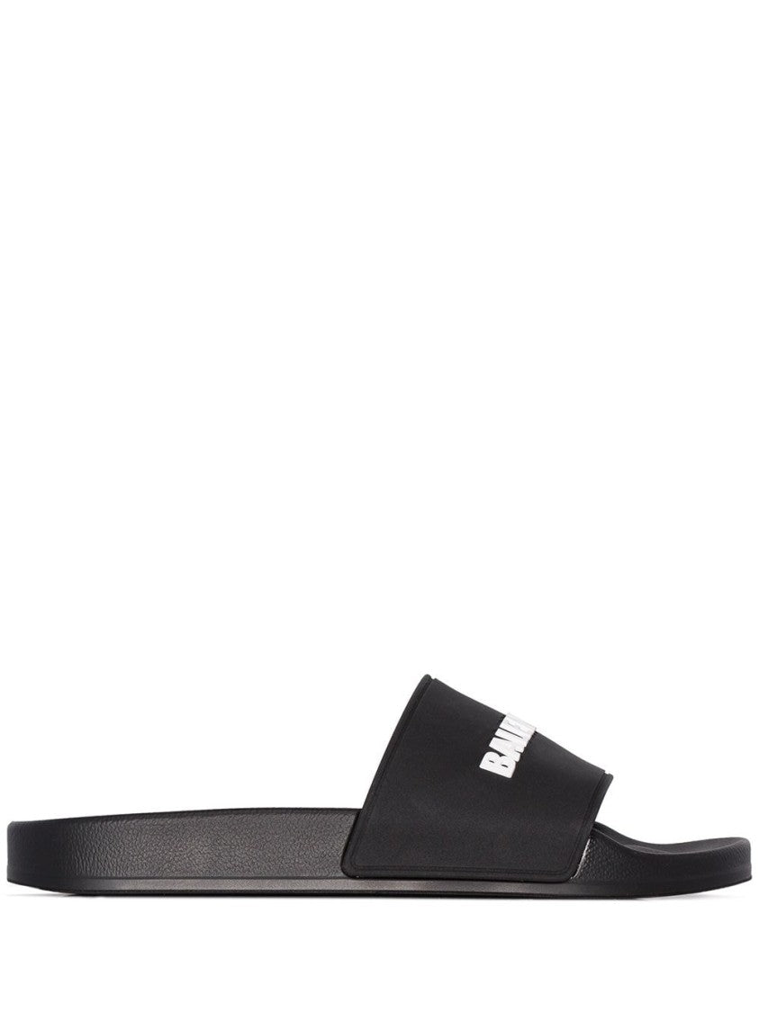 Balenciaga Logo Pool Slides