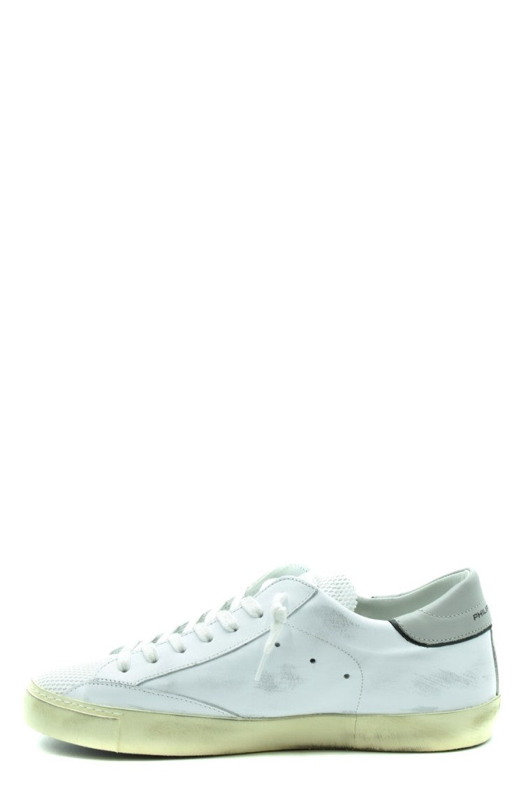 Philippe Model Low-Top Leather Sneakers With Triangular Logo Detail
