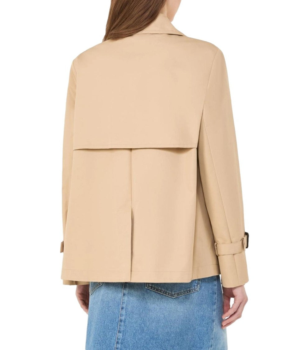 Max Mara Beige Cotton Blend Raincoat