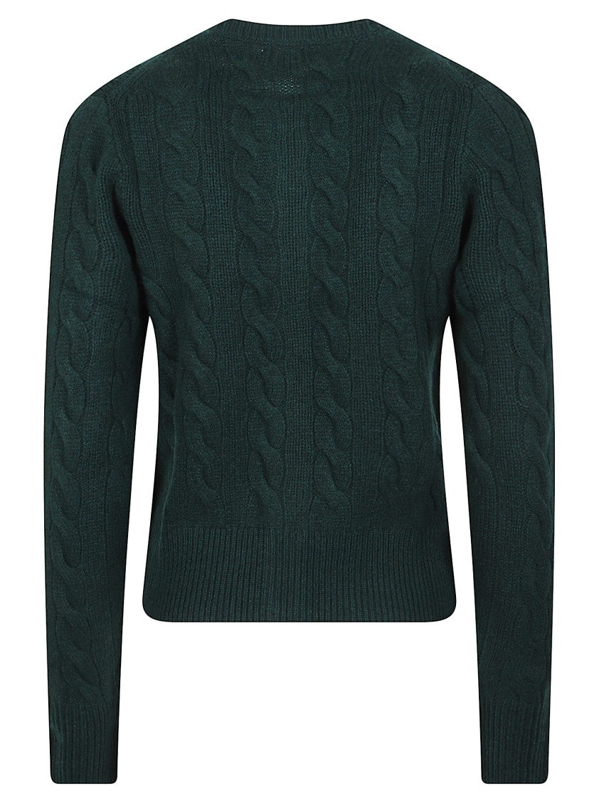 Polo Ralph Lauren Cable Knit Wooden Button Long-Sleeve Cardigan