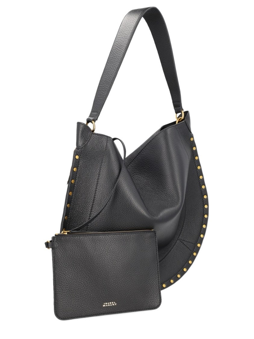 Isabel Marant Oskan Crescent Studded Shoulder Bag