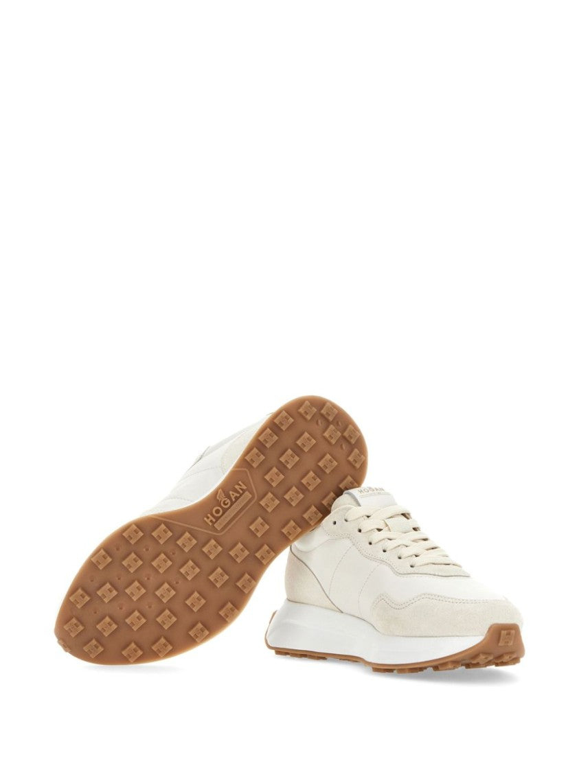 Hogan Modern White Sneakers With Textured Upper And Cushioned Sole