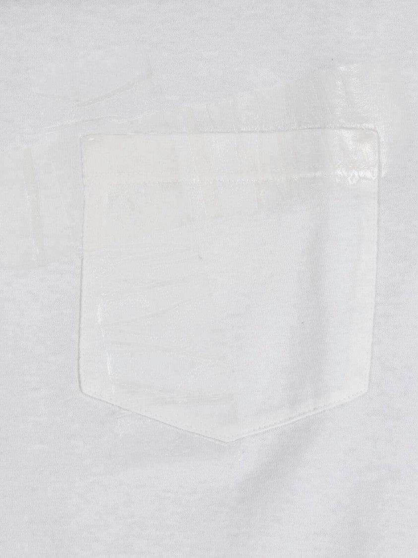 Maison Margiela White Ribbed Neckline Chest Pocket T-Shirt