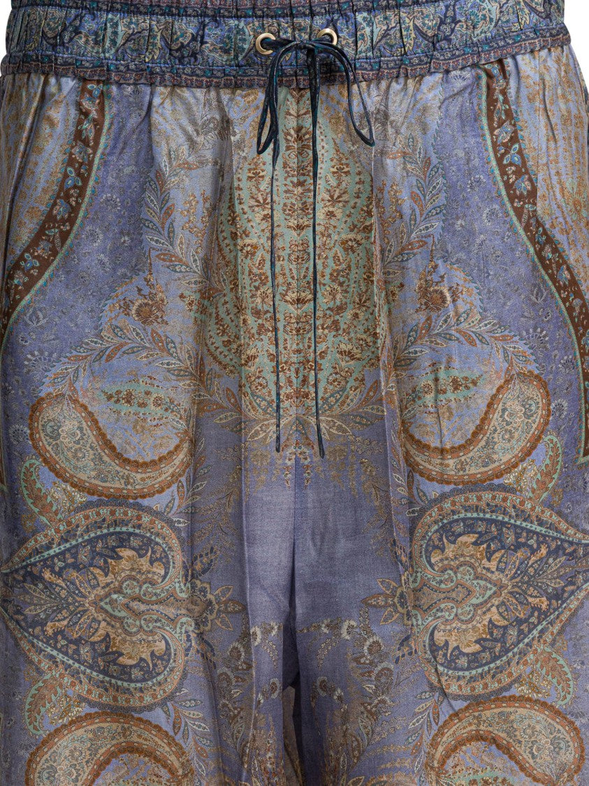 Zimmermann Wide Silk Habotai Pants With Mid-Rise Waist