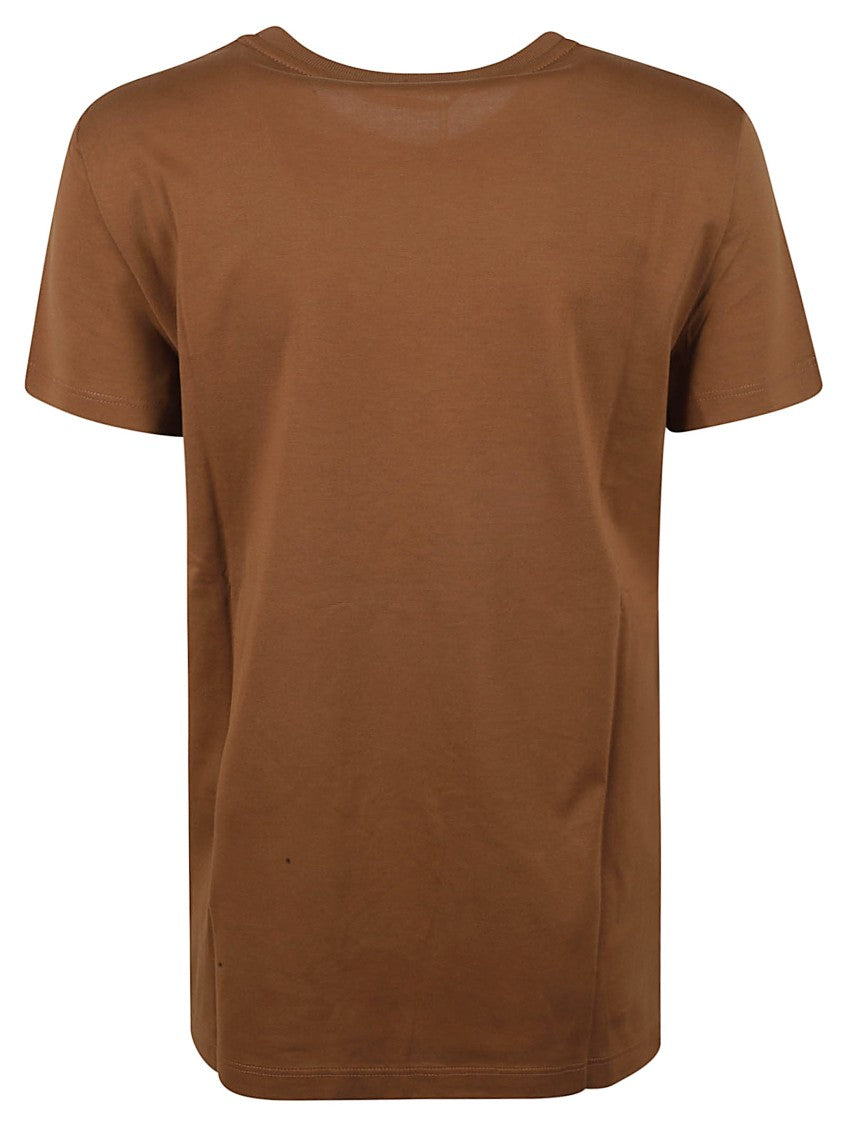 Max Mara Textured Design Brown T-Shirt