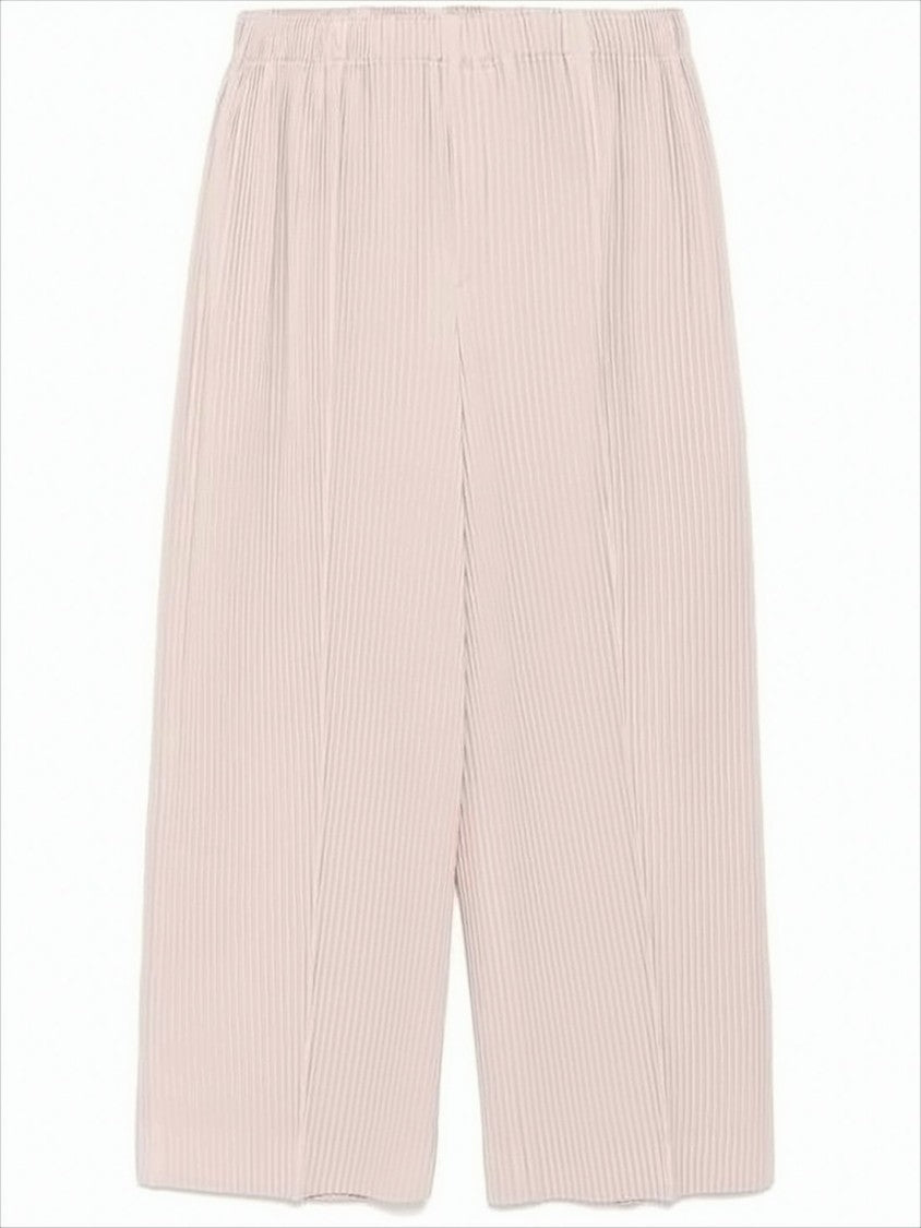 Homme Plissé Issey Miyake Pleated Wide-Leg Trousers With Elastic Waistband