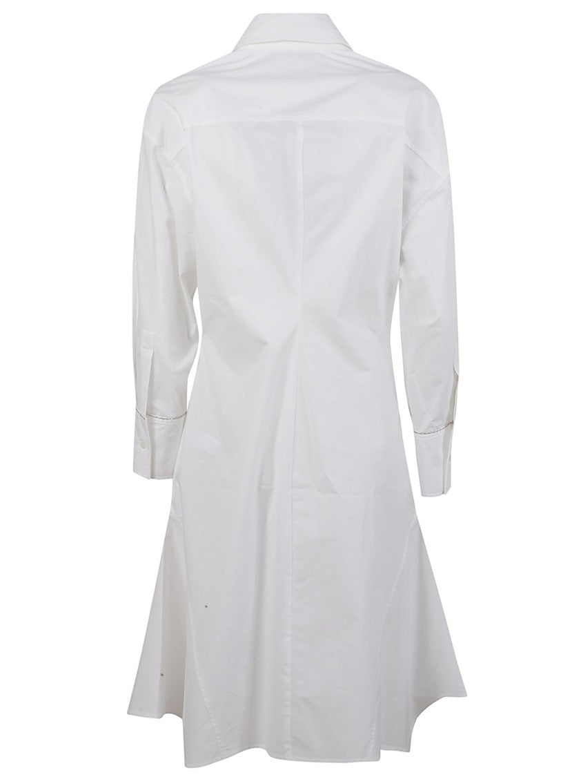 Fabiana Filippi Classic Button-Down White Shirt Dress