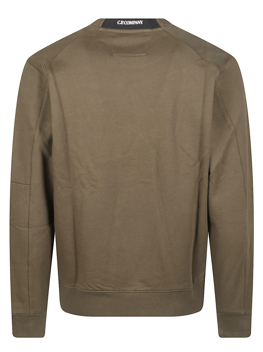 C.P. Company Brown Lens Zippered Pocket Cotton Sweatshirt
