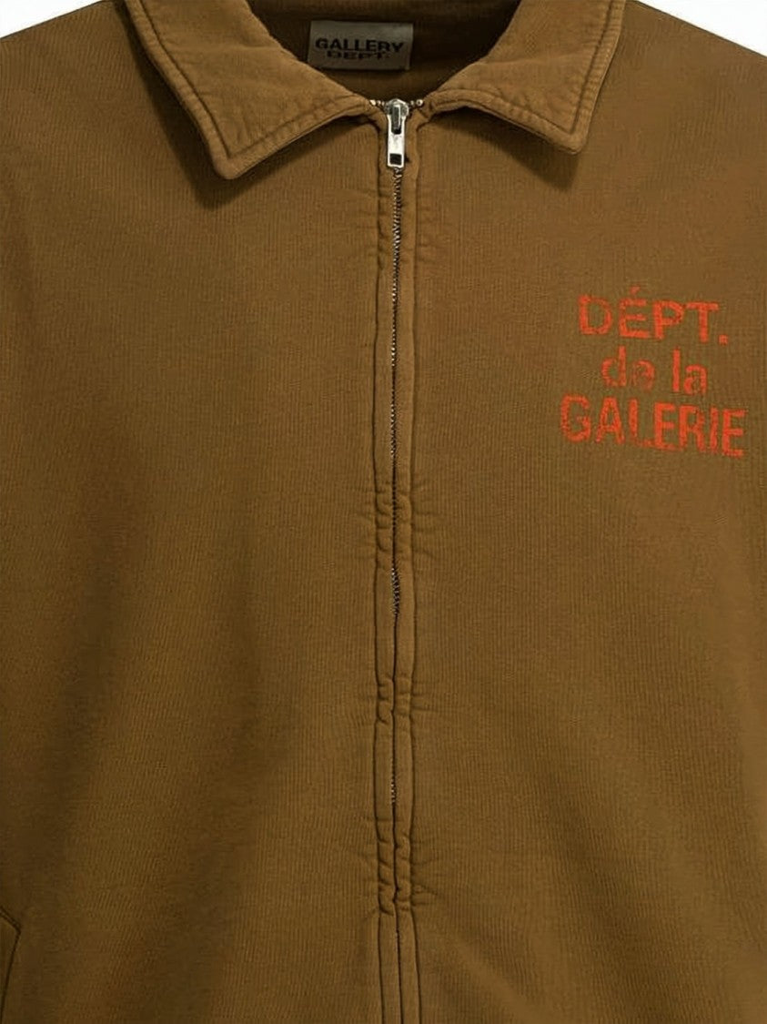 Gallery Dept. Brown Zip-Up Hooded Jacket