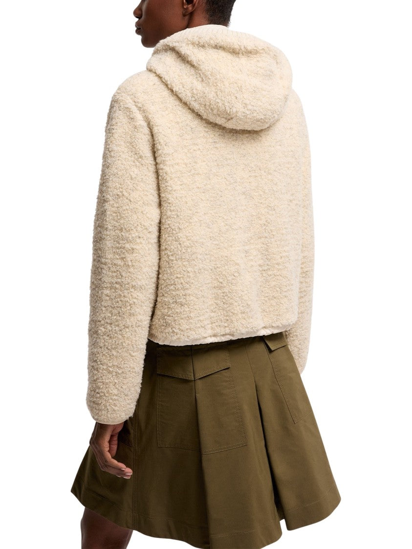Moncler Teddy-Textured Padded Hoodie With Zip Closure And Cozy Hood