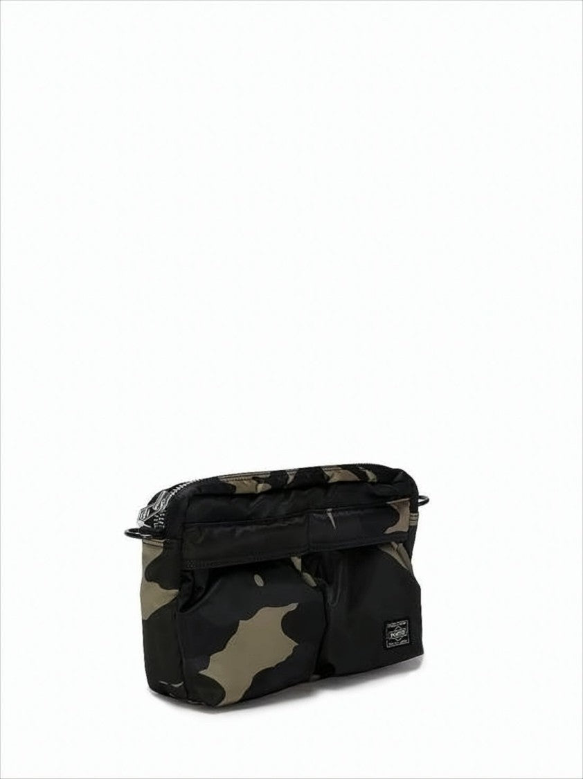Porter Compact Camouflage Shoulder Bag With Utility Design